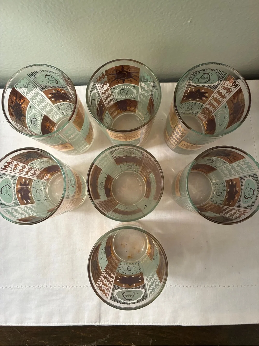 RARE Set of 7 Libbey Lays Potato Chip Glasses Lay's 12oz Iced Tea Highball Glass